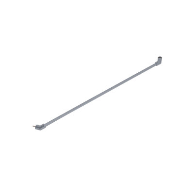 Barre de support en verre FHC SBK135PN pour verre de 1/4 po à 1/2 po - 39 po de long - Nickel poli