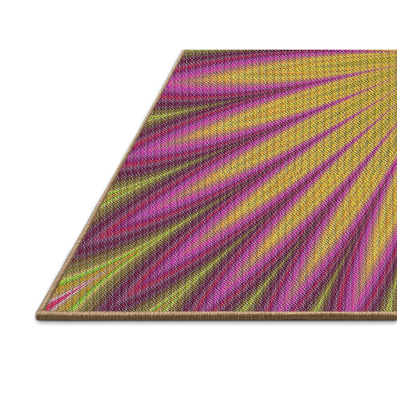 Tapis mauve / olive Power Loom, Rectangle 4 pi x 6 pi