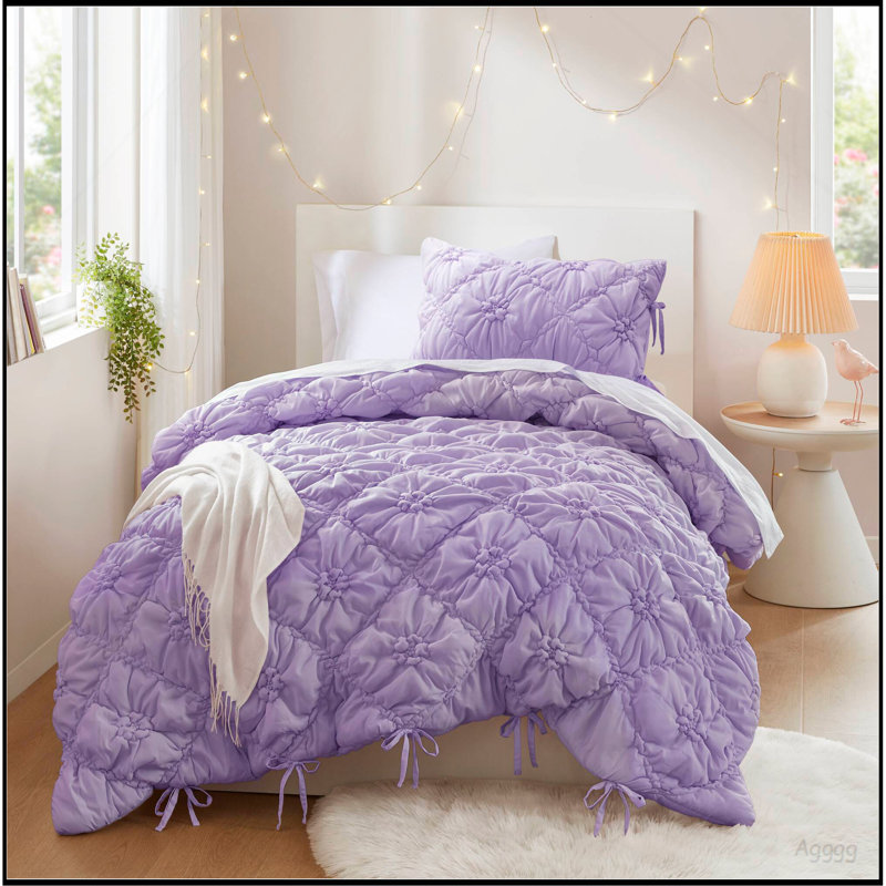 Ensemble d'édredon pour lit simple 2 pièces, Purple