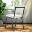 Ensemble de 2 chaises de salle à manger modernes, revêtues de velours, peu encombrantes avec des pieds en métal pour la maison