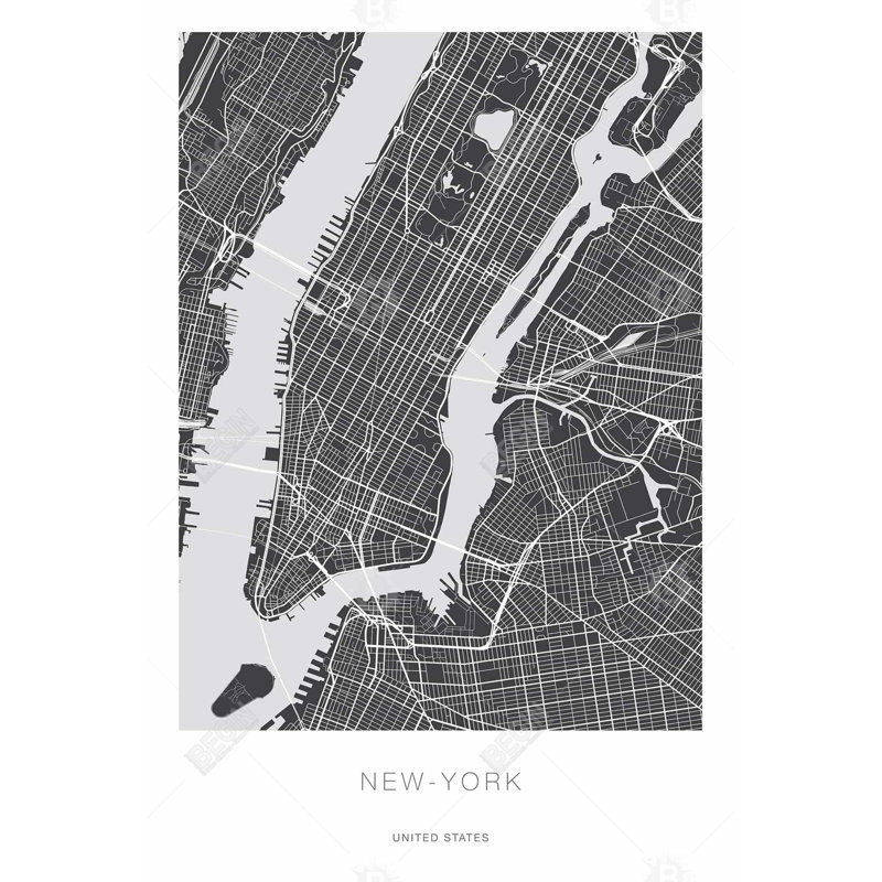 " New York Graphic Map "