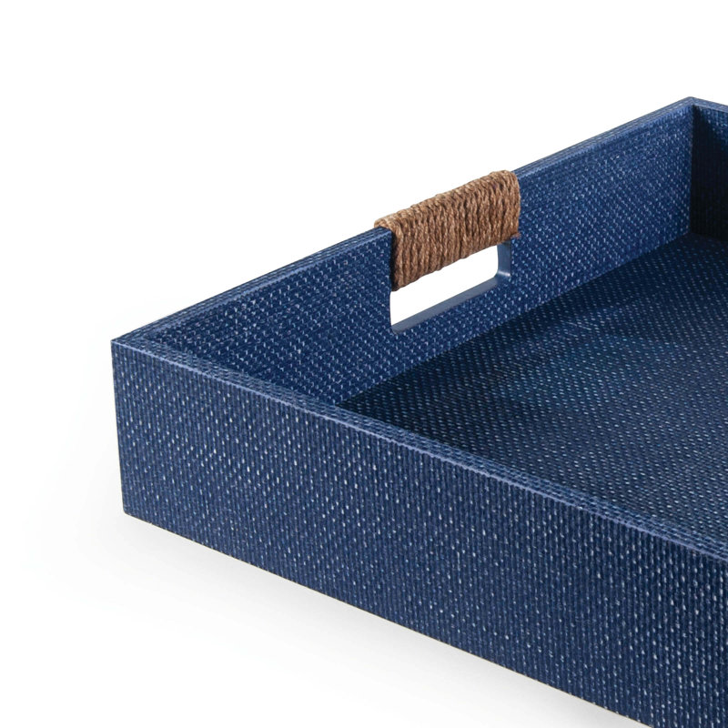 Logia Resin Tray, 3.5" H x 18" W x 18" L, Indigo