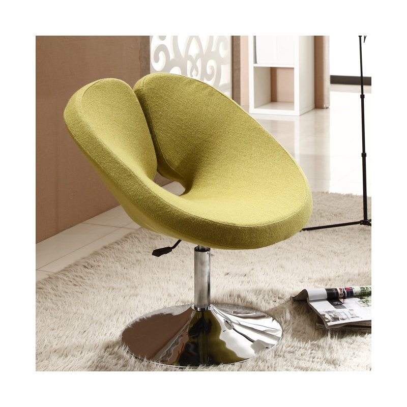 Clitherall Upholstered Swivel Accent Chair, Green Cotton Blend