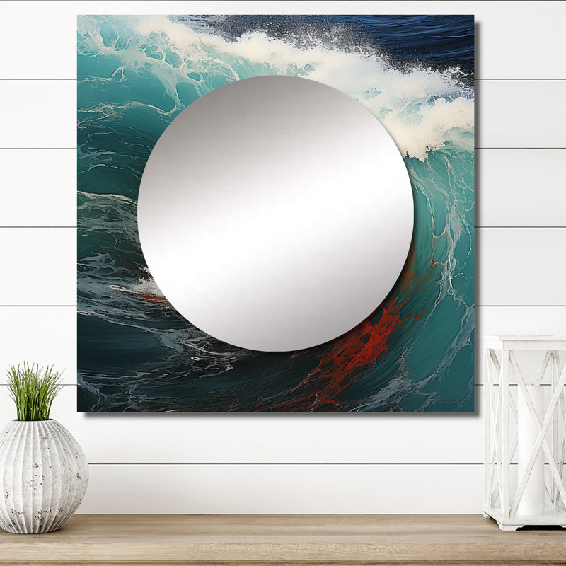 Jackhenry - art mural miroir carré pour salle de bain, 23 po x 23 po