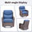 6-Piece Outdoor Wicker Patio Conversation Set With Swivel Chairs And Coffee Table-1363420861-1363420860