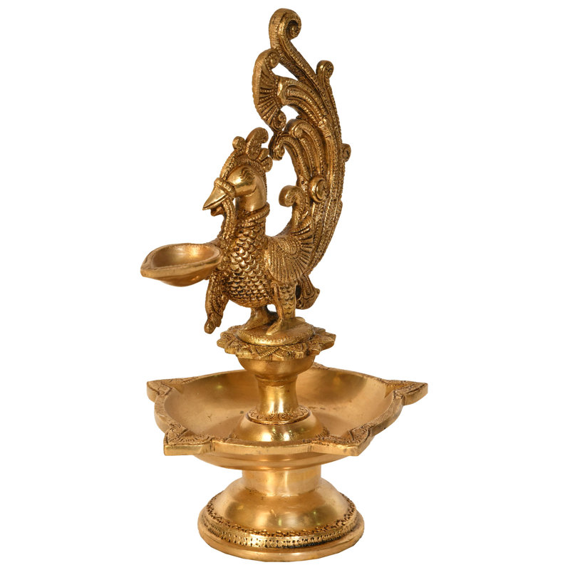 10.8'' H Brass Tabletop Tealight Holder
