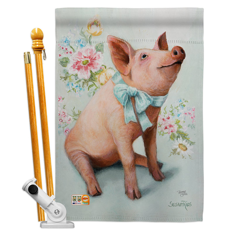 Double Sided 40.00 in. H x 28.00 in. W Polyester Flag set