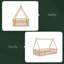 Lit simple en forme de tente avec garde-corps, lattes et porte-485505704