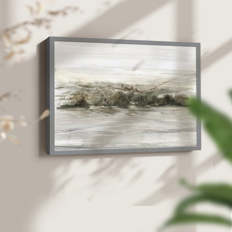 Beech Mountain Rise - Reproduction encadrée - Restickable, Gris, H 22 po x l 28 po