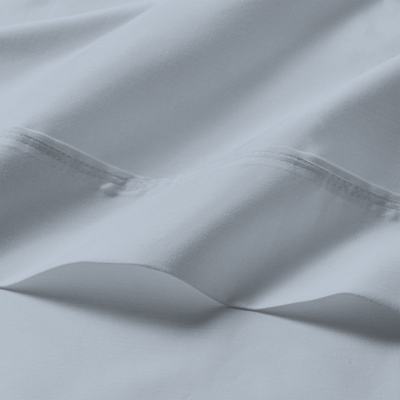 Ensemble de draps 100% coton doux et soyeux infroissable, Ensemble de draps pour grand lit + un drap-housse , Bleu clair