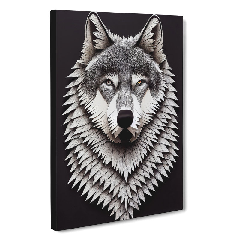 XC1022-5285X Wolf Spikes No.1 - Wrapped Canvas Graphic Art, 76cm H x 50cm W x 3cm D