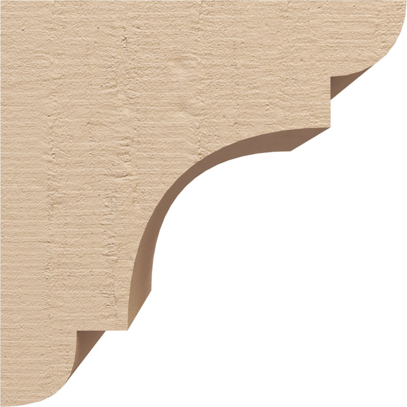 New Brighton cèdre brut grain de bois TimberThane Corbel, apprêté brun clair, H 7 po x l 7 po x P 7 po