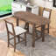 Ensemble de salle à manger à tréteaux extensible 3 pièces Bibeta, table en bois avec abattants et chaises rembourrées-165408945-165408946-165408947