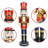 Handmade Wood Nutcracker Drummer Soldier Statue-2070570561