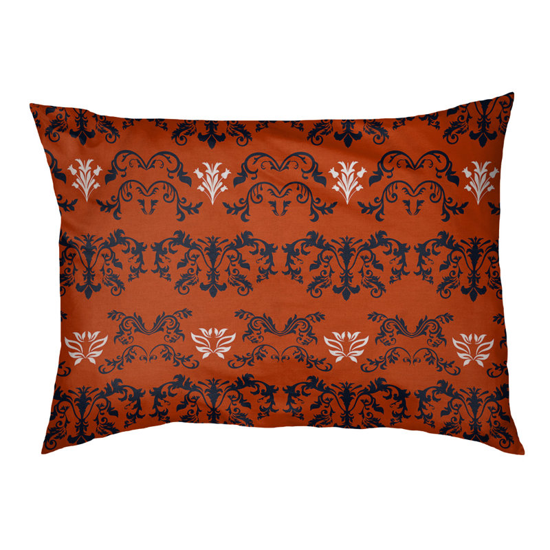 Coussin d'intérieur Jacksonville Football Baroque, Petit (l 28 po x P 18 po x H 4 po), Bleu marine foncé / orange / blanc