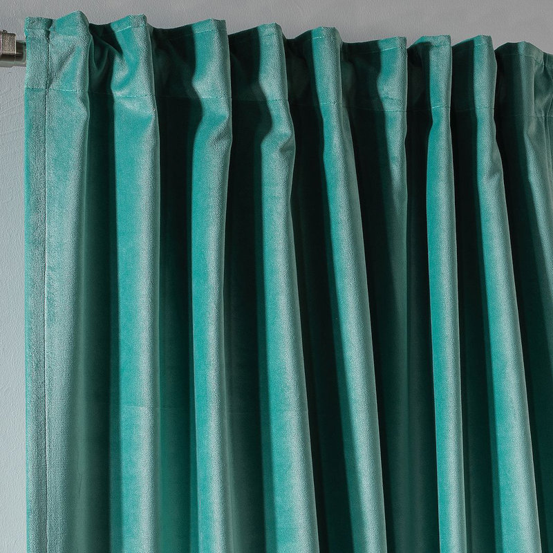 Soft Touch Velvet Kitchen Valance, 60 W x 60 D cm, 37 Turquoise