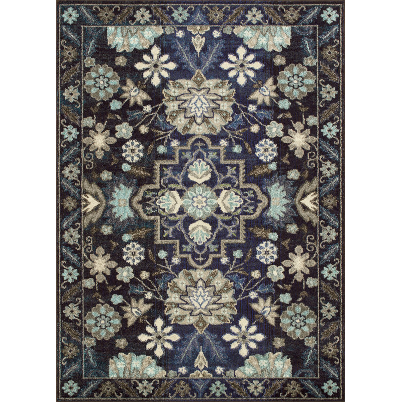 Tapis bleu nuit Boulton, Rectangle 5 pi x 7 pi