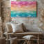 Toile «Un ciel de rêve vibrant» rempli de doux nuages tourbillonnants dans un art mural-322377134