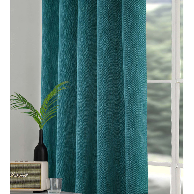 Gardunio Blackout EYELET/RINGTOP Curtain Pair, Teal, 165 x 137 cm