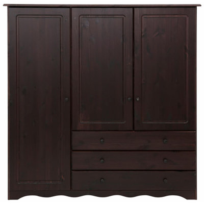 Rolla 3 Door Solid Wood Wardrobe