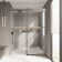 56-60" W X 76" H Frameless Single Sliding Soft-Close Shower Doors, Reversible Installation, 3/8" Tempered Glass