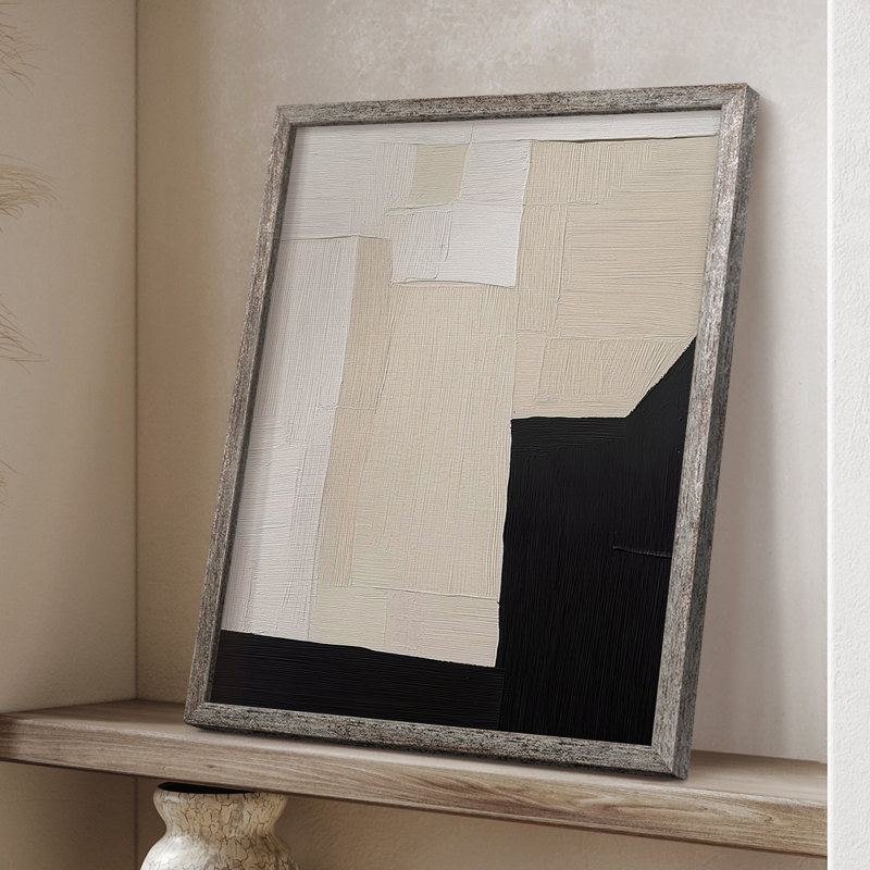 Série ABSTRACT DCLVI, reproduction encadrée - bois massif, H 11 po x l 9 po