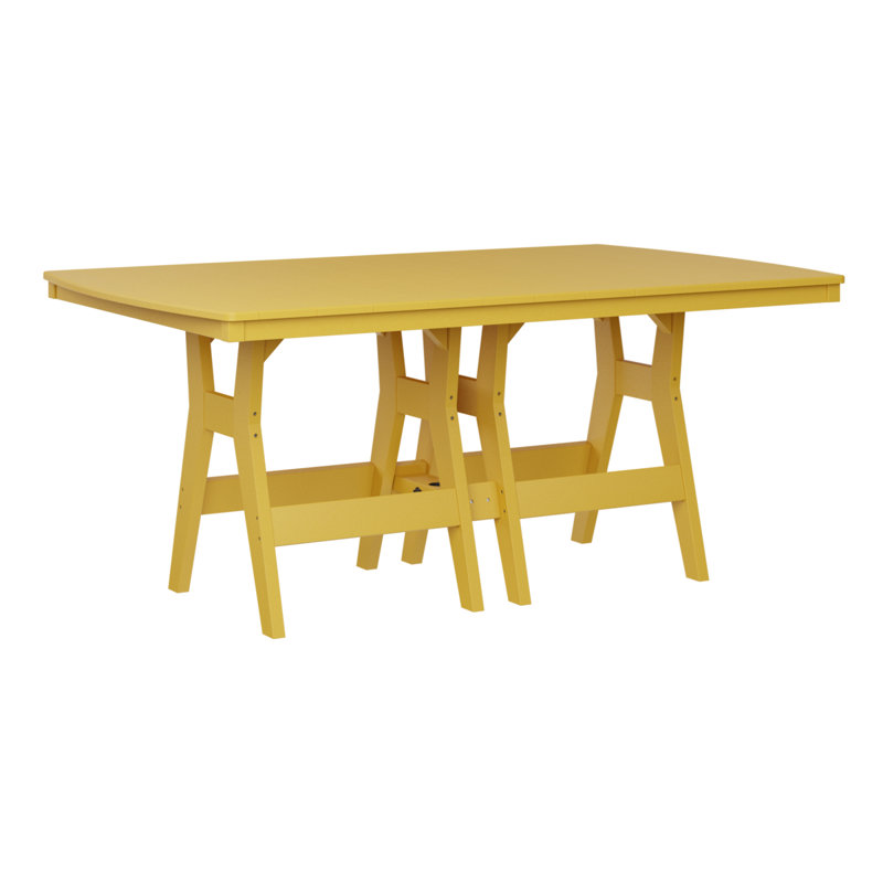 Berlin Gardens Harbor 72″ Rectangular Dining Table, Sunburst Yellow