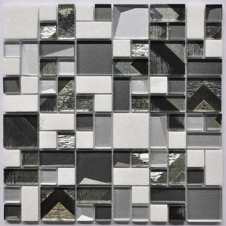 Mosaic Tiles Squares Black Crystal Mosaic Glass Tile for Crafts Bulk DIY -  DR Trouble