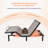 Split Top Queen Adjustable Bed Frame With 14'' Medium Plush Memory Foam Mattress, Wireless Remote & App Control, Massaging, Under Bed Light, E3100 Urban Grey-1483836140