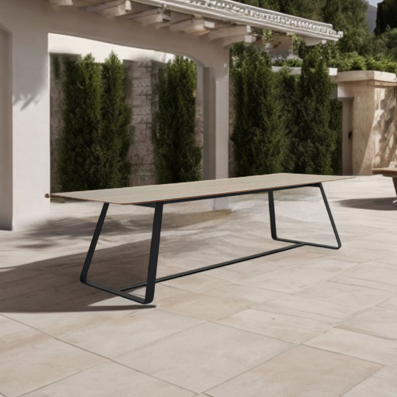 Rectangular Concrete Outdoor Dining Table