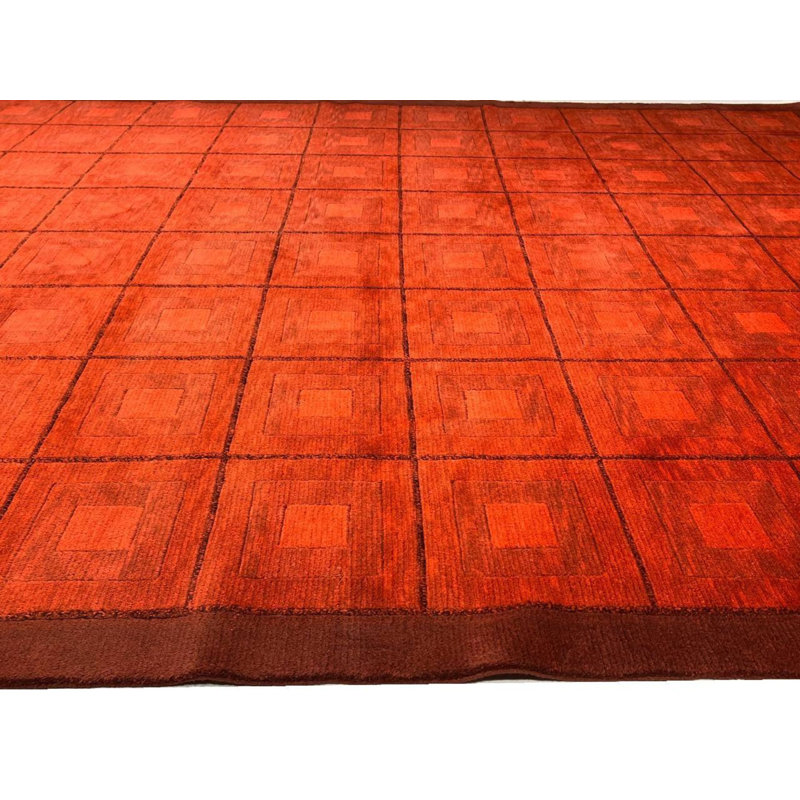 Canvello Overdyed Orange Rugs For Living Room - 4' X 6'