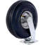 Roue pivotante pneumatique de 10 pouces, pneu 3.50-4, noir, ensemble de 2 pièces avec moyeu en acier et axe de 5/8 po d'alésage