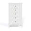 Commode 5 tiroirs pour chambre à coucher, armoire de rangement moderne avec pieds en bois massif et peint