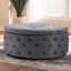 75cm Wide Cylinder No Pattern Footstool Ottoman-1739734232