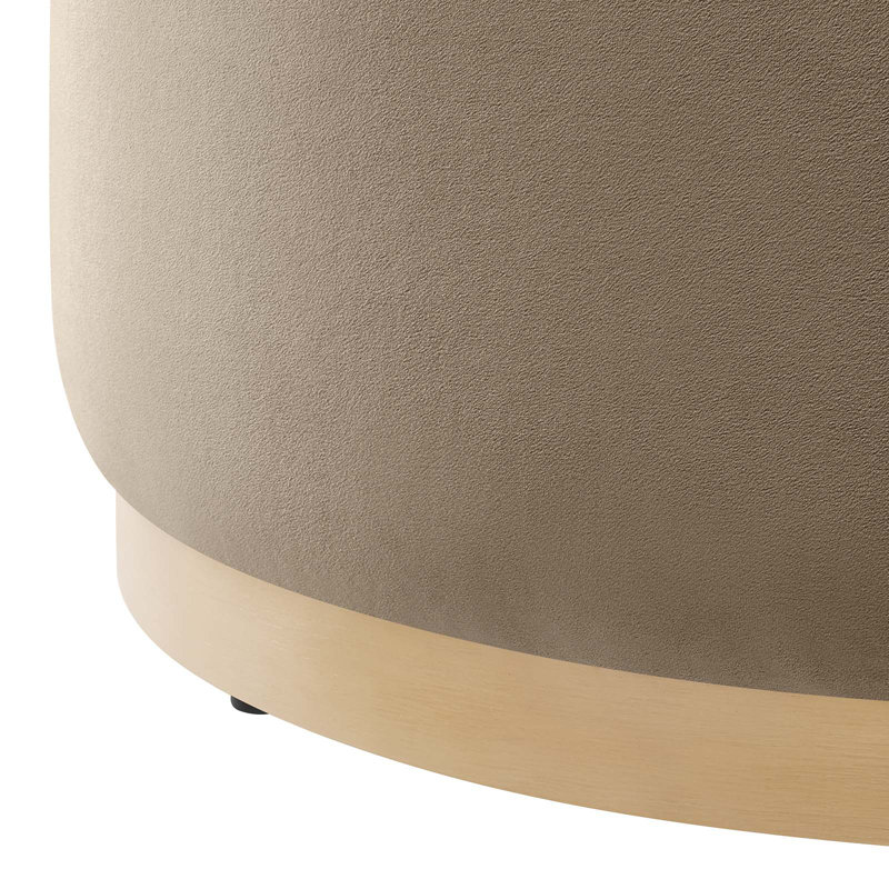 Modway Tilden Upholstered Ottoman, Taupe Velvet