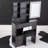 29.2" Small Size Desktop LED Light Vanity Table and Cushioned Stool