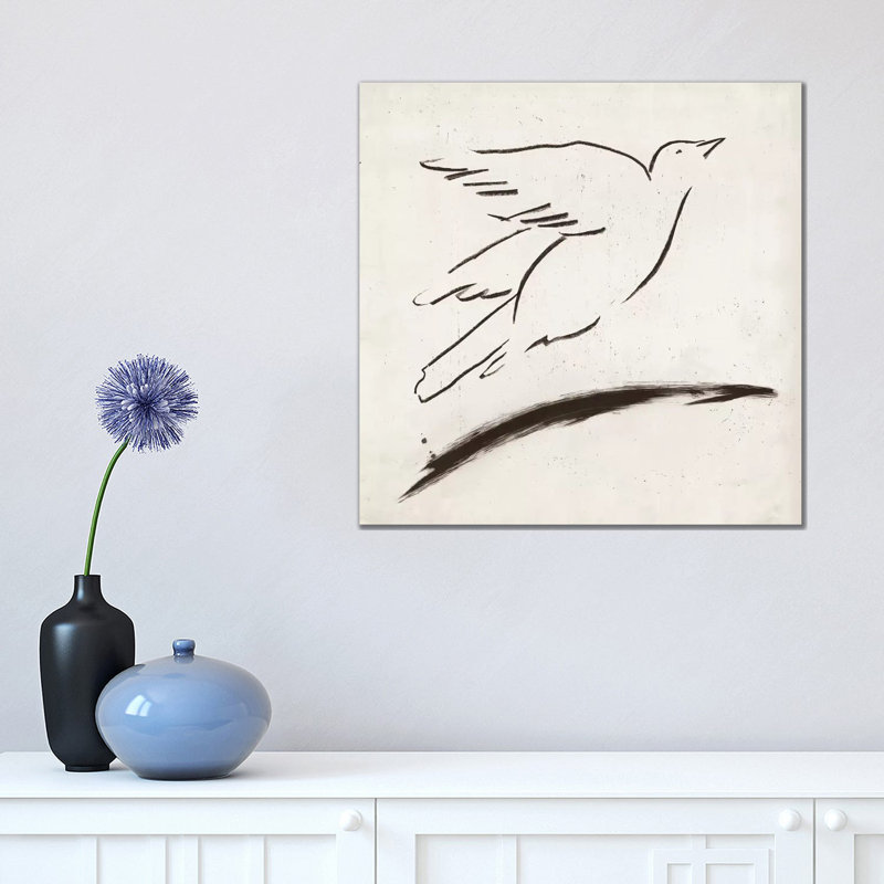 Bird II by Tom Reeves - Wrapped Canvas Painting, 45.72 cm H x 45.72 cm W x 1.91 cm D