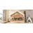 Aveline House-Shaped Floor Bed With Storage Shelves And LED Lights-122062251
