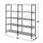 4-shelf Open Bookcase in Grey Driftwood and Black