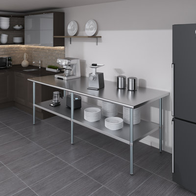 36 po X 96 po Table en acier inoxydable