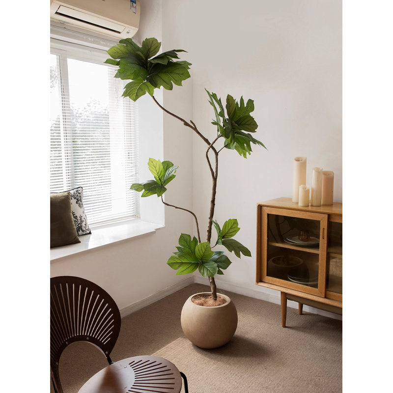 Large-Scale Simulation Green Bread Tree Living Room Floor Decoration Pot