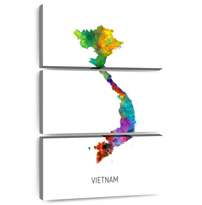 Carte d'aquarelle d'Aliaz au Vietnam I