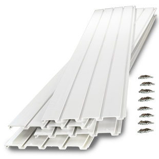 GarageTek Wall Mount 48 sf 12"H x 96"W Slatwall (Set of 6)