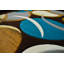 Tapis abstrait turquoise / brun Mccampbell-40595990