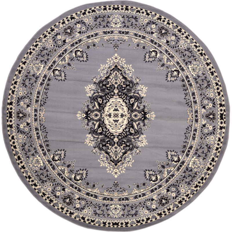 Balthrop Floral Indoor Rug, Round 7'10"