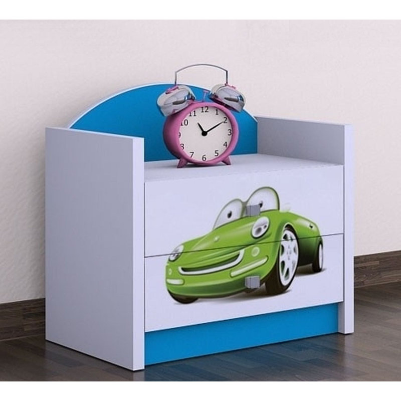 Sidney 2 Drawer Nightstand, Blue