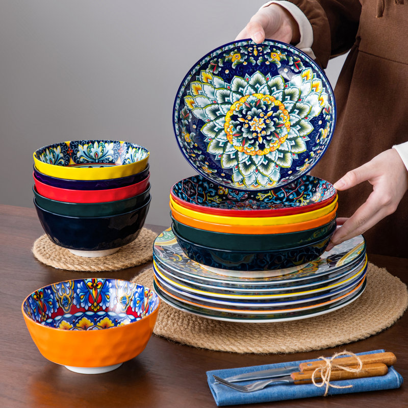 Piece Porcelain China Dinnerware Set - Service for 12