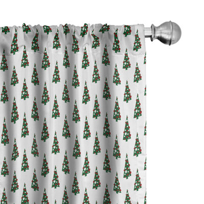 Geometric Semi-Sheer Rod Pocket Curtain Panels