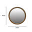 Miroir mural rond en bois vieilli et perles, 23,62 "Farmhouse Vintage
