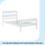Lit simple avec tête et pied de lit, lit en bois d'hévéa-759760960